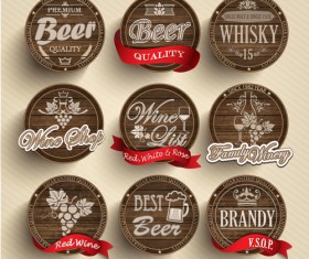 Different labels stickers creative vector set 07