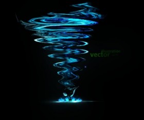 Dynamic light waves background vector material 04