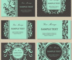 Elegant floral cards vectors graphic 01