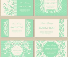 Elegant floral cards vectors graphic 02
