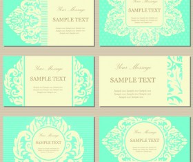 Elegant floral cards vectors graphic 04