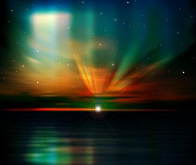 Beautiful evening nature scenery backgrounds 03