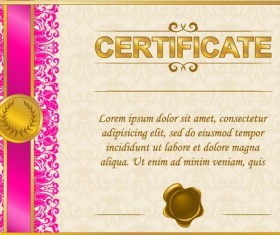 Excellent certificate and diploma template design 01