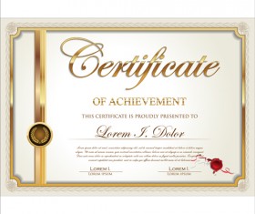 Exquisite certificate frames with template vector 01