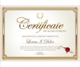 Exquisite certificate frames with template vector 02