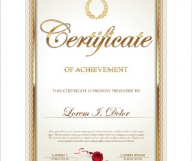 Exquisite certificate frames with template vector 03