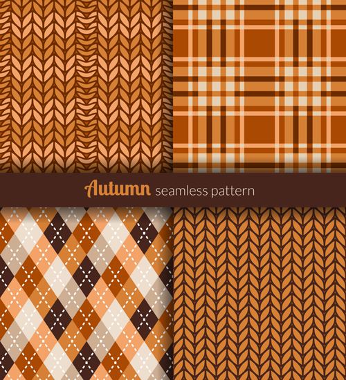 Fabric seamless patterns design set 03