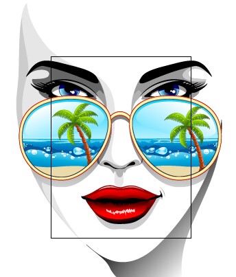 Fashion girl with travel elements vector