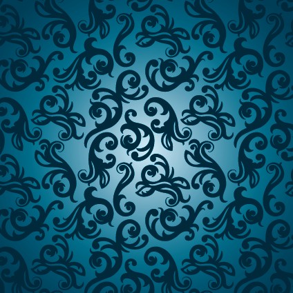 Floral ornate pattern vector material 02