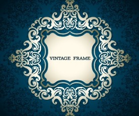 Floral vintage frame vector graphics 01