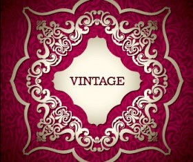 Floral vintage frame vector graphics 02