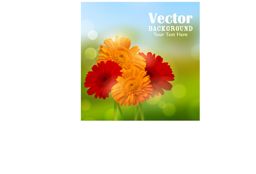 Flower with halation background art graphics