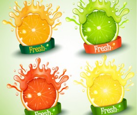 Fresh orange juice creative design vector