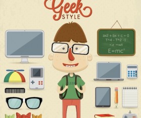 Funny student design vector