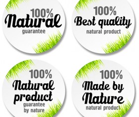 Green grass with sale round stickers vector