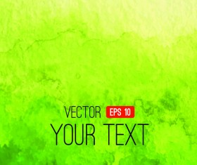 Green watercolor grunge backgrounds vector