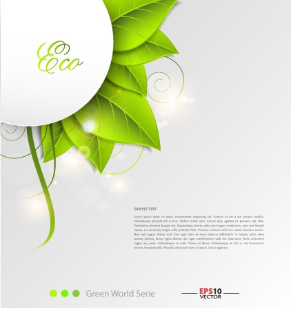 Green world creative Eco background vector 01