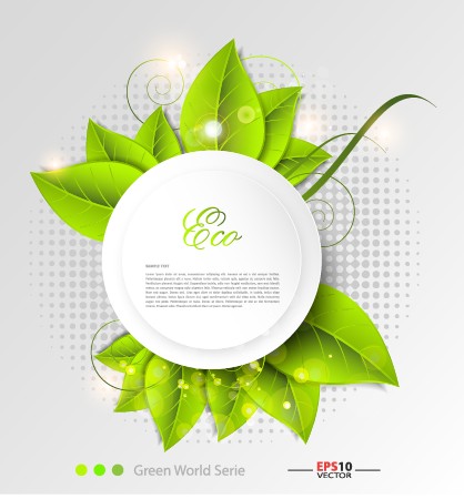 Green world creative Eco background vector 02