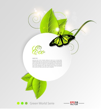 Green world creative Eco background vector 03