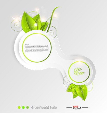 Green world creative Eco background vector 04