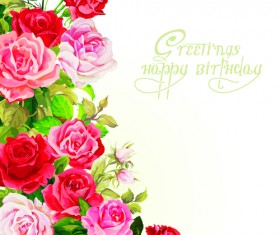 Happy birthday flowers greeting cards 02