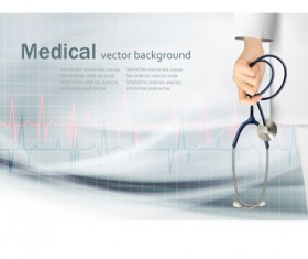 Medical elements vector background material
