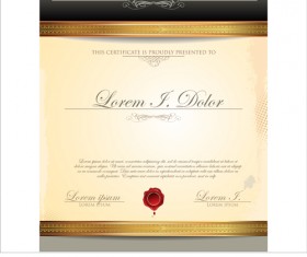 Modern certificate creative template vector 01