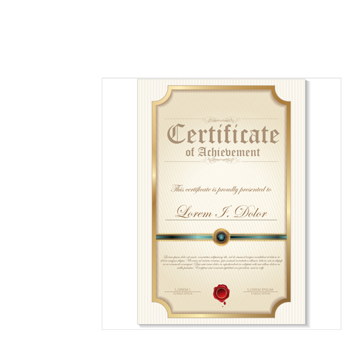 Modern certificate creative template vector 02