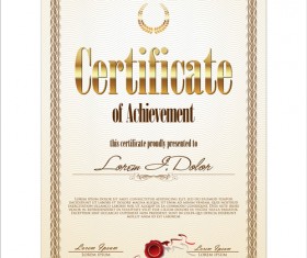 Modern certificate creative template vector 03