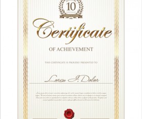 Modern certificate creative template vector 05