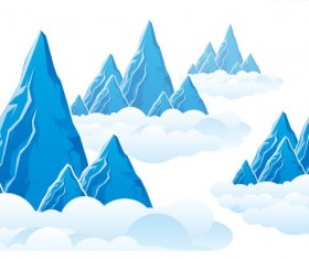 Mountain Cloud Landscape vector graphics