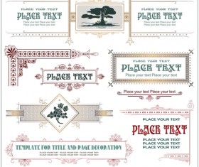 Page decoration borders and frames vector 02