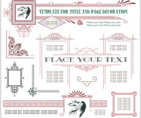 Page decoration borders and frames vector 03