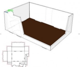 Paper package box design template 01