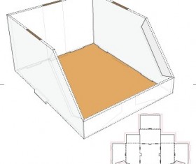 Paper package box design template 02