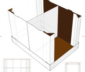 Paper package box design template 03