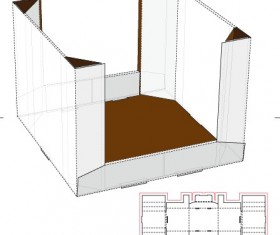 Paper package box design template 04