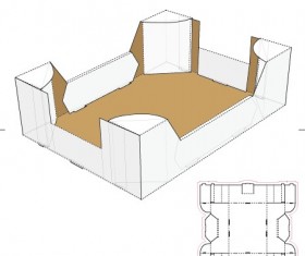 Paper package box design template 05