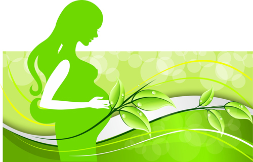 Pregnant woman with elegant background 01