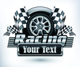 Racing poster creative vector material 01