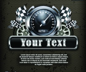 Racing poster creative vector material 02
