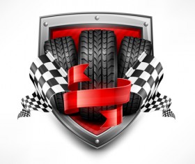 Racing poster creative vector material 03