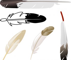 Realistic feather illustration design vector 04