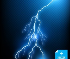 Realistic lightning  effect vector background art 01