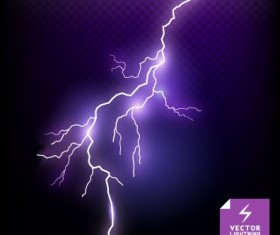 Realistic lightning  effect vector background art 02