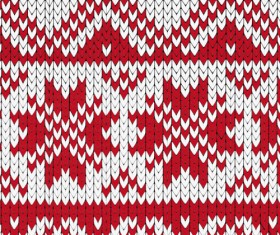 Red and white fabric pattern vector
