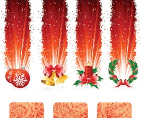 Red style holiday banner vector graphics