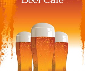 Retro beer poster desgin elements vector 04