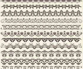 Retro style borders set vector