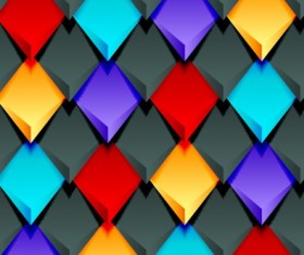 Creative pattern rhomb elements vector graphic 02